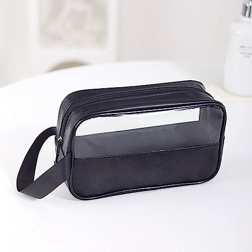 FIYUK Toiletry Travel Wash Bag Waterproof Portable Traveling Accessories Organizer for Women and Men, Black — view 5