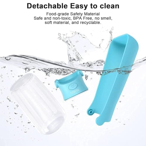 SOICTA Portable Dog Water Bottle for Walking 19 OZ or 12 OZ Portable Pet Water Bottles for Puppy Small Medium Large Dogs Water Dispenser Bowl Dog Accessories(19OZ Blue) — view 5