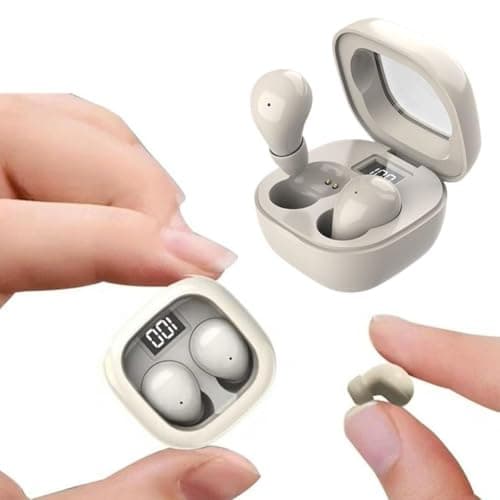 Invisible Sleep Earbuds, Wireless Earphone Noise Cancelling Sleeping Headphones, Comfortable Micro Earbuds, Mini Wireless Earphones for Work, Travel and Side Sleeping Sleeper (Beige) — view 2