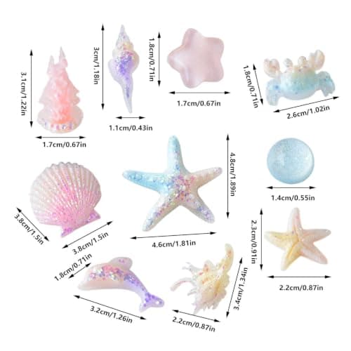 Sandal Charm Set 10 Pieces Funny Sea Theme Accessories — view 5