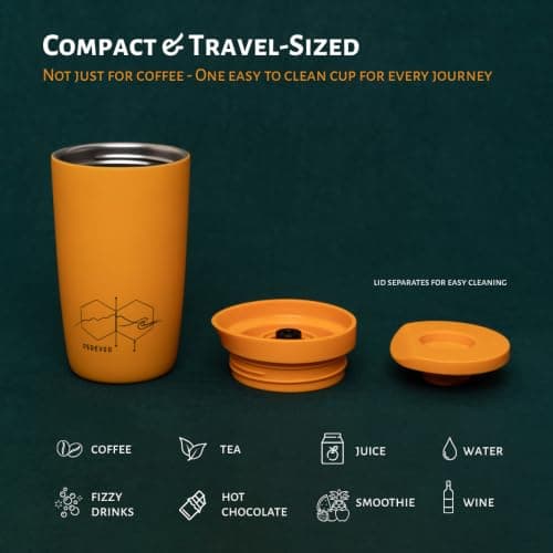 Perevor 1 360ml Coffee Travel Mug - Insulated, Leakproof - Sunset Gold — view 6