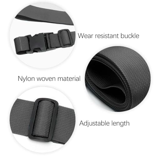 Luggage Straps for Suitcase Heavy Adjustable Suitcase Straps with Quick Release Buckle Suitcase Identifier Bands for Travel Case Non-Slip Travel Belt Travel Accessories (Black, 2pcs) — view 3