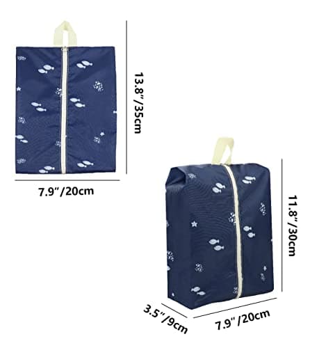 Travel Shoe Bags Waterproof Portable Shoe Storage Pouch with Handle for Men & Women (8 Pack Cute Pattern) — view 2