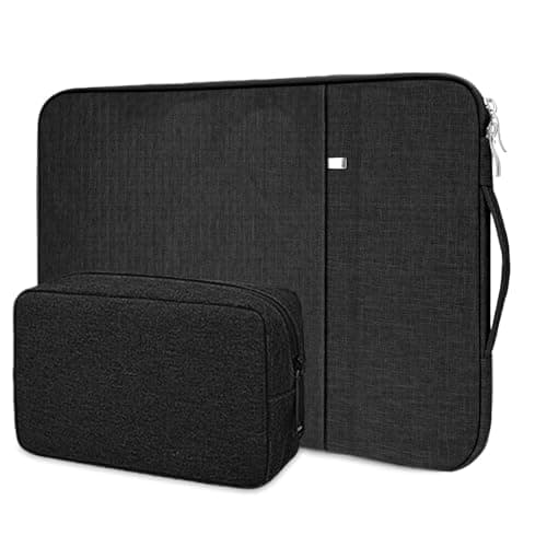 Flintronic Laptop Sleeve for 13 Inch, Portable Laptop Sleeve, Mens Lap-top Bag with Pockets and Compartments, Compatible with MacBook, Asus, Dell, HUAWEI 13 Inch Lap-top (Black)