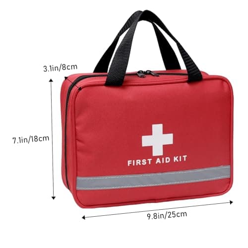 Aoutacc Nylon First Aid Empty Bag,Compact and Lightweight First Aid Kit Pouch with Reflective Strip for Emergency at Home, Office, Car, Outdoors, Boat, Camping, Hiking(Bag Only) — view 2
