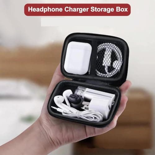 Power Bank Case, Travel Power Bank Case, Data Cable and USB Flash Drive Protective Shell Suitable for Travel and Business Use Power Banks, Chargers Tech Accessories Protective(Black) — view 5