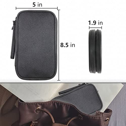 Teskyer Travel Cable Organiser Bag, Travel Essential, Black — view 6
