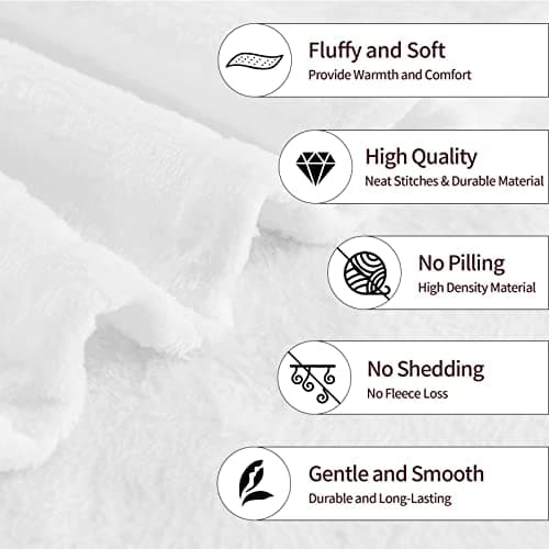 Oplp White Gold Marble Throw Blanket for Bed Sofa Couch Gold Veins Fleece Blankets Lightweight Soft Cozy 80"x60" — view 4