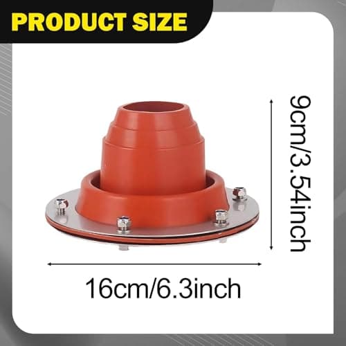 AsrMyjcx Tent Stovepipe Chimney Plug Feedthrough Adapter Pipe Insulation for Outdoor Tents, Boathouses, Garden Sheds, Workshops, Cabins, orange — view 3