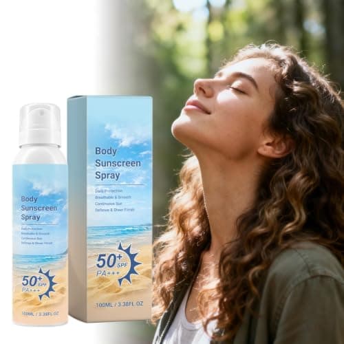 Reef Safe Sunscreen Spray,SPF 50+ Water Resistant Mineral Sunscreen Spray for Face Body, Lightweight Broad Spectrum UVA/UVB Protection, No White Cast — view 5