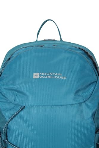 Mountain Warehouse Pace 30L Rucksack - Hydration Compatible Backpack, Airflow Back System Rucksack, Packaway Rain Cover - For Travelling, Camping, Hiking Teal — view 3
