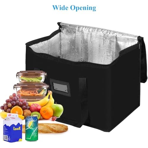 Beautyshow Soft Cooler Bag, 40L Large Cool Bag, Grocery Shopping Bags, Picnic Bag, Thermal Food Delivery Bag, Insulated Bag, Cooling Bag for Camping BBQ Shopping Fishing Family Outdoor Travel — view 3