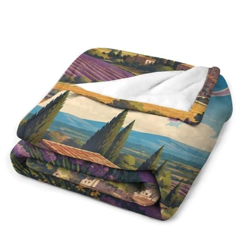 Provence Lavender Field Travel Cosy Home Blanket 40"x50" New Year Gift — view 3