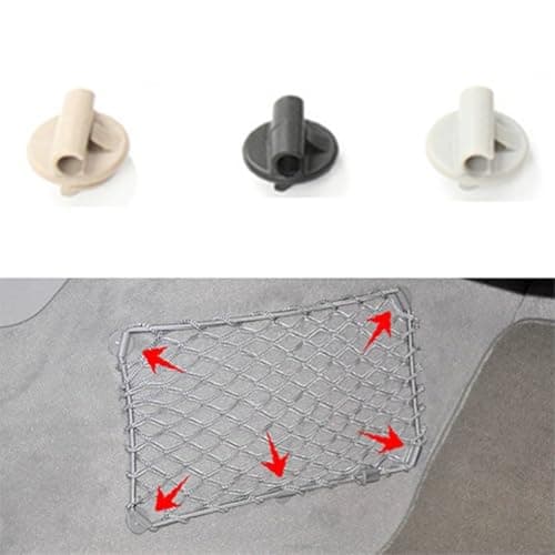 GLFLOW Luggage Storage Net Fixing Clip For Mercedes E-Class W207 E300, ABS Mesh Bag Buckle Fastener(Beige) — view 4