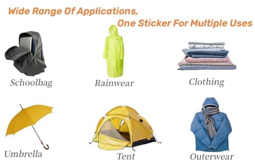Self-Adhesive 2 Set Twill Fabric Repair Patches,Waterproof Cotton Fabric Tapes Kit for Clothes,Jeans,Sofa,Curtains,Tent Repair Holes (Khaki) — view 4