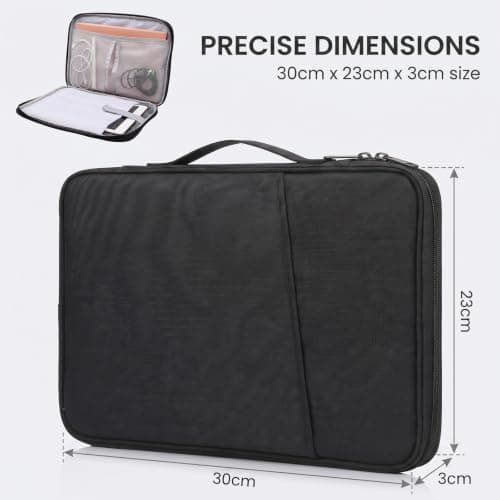 YAXIAO Tablet Bag for Ipad Travel Case for Ipad Carry Case 30×23×3cm Black — view 2