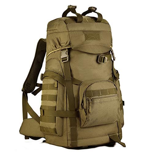 YUHAN Tactical Backpack, 60L Hiking Backpack Military Army Combat Rucksack MOLLE Trekking Rucksack Trekking Backpack Green