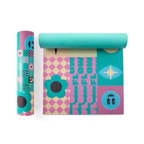 Myga Printed Yoga Mat - 6mm Thick Non-Slip Exercise Mat for Yoga, Pilates, Meditation and Fitness - Lightweight Travel Yoga Mat for Men and Women - Choice of Design (Spirit)