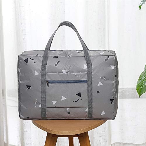 Travel Bags Foldable Waterproof Travel Bags for Hand Luggage - Lightweight Travel Bag for Sports Fitness Holiday (Grey, M, 2 Pack) — view 6