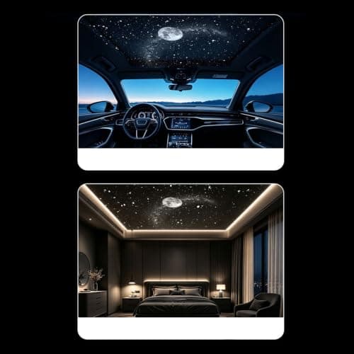 Galaxy Projector Light, Dreamy LED Projector Lamp, 360° Rotatable Star Night Light, USB Powered Holographic Projector, Novelty Ceiling Light for Party Bedroom Car Decor, Kids Gifts (I 24PC) — view 3