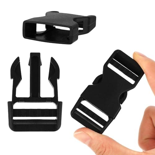 WLLHYF 2 Pack 1" Buckle, Plastic Adjustable e-Shaped Buckle Snap Clips Clasps Fasteners, Quick Side Release Strap Replacement Buckle for Backpack Fanny Pack Parachute — view 2
