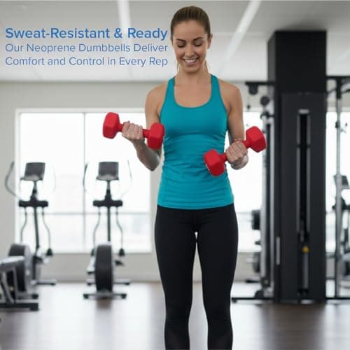 Neoprene Hex Dumbbell Set of 3 Pairs 0.5–10kg – Non-Slip Hand Weights for Home Gym, Strength Training, Fitness Workouts & Full-Body Exercise for Men & Women (Without Rack-Black, 2×(4+5+6)30kg) — view 2