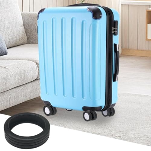 Suitcase Wheel Covers - 8 Pack Anti-Noise Suitcase Wheel Protectors | Fits 4-7cm Wheels, Anti-Scratch, Enhances Grip | Black, 2.16/1.69 Inch Sizes, For Travel Luggage Office Chair Wheels — view 3
