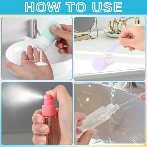 18 Pcs Travel Bottles Set Leakproof Silicone Containers Bag — view 3