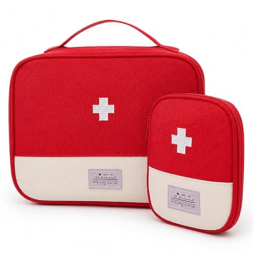 Gobiufy 2 Pcs First Aid Kit Bags Empty Medicine Bags for Travel Set