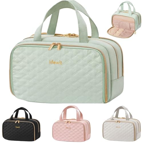 Lifewit Toiletry Bag for Women, Travel Wash Bag, Mint, Medium