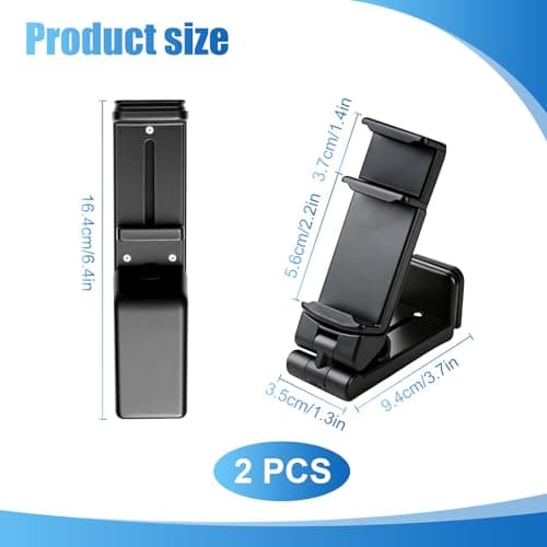 JinRuiCPeng 2 Pack Airplane in Flight Phone Holder, 360° Rotatable Travel Stand, Foldable Travel Phone Stand for Plane Seat and Tray Table, Hands-Free Flying and Holiday Travel Essentials, Adjustable — view 2