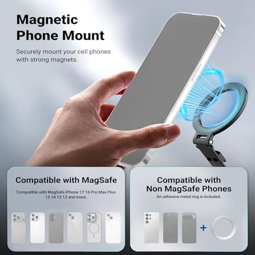 NEEWER Magnetic Tripod Phone Mount Cold Shoe Adapter, Aluminum, CA163 — view 3