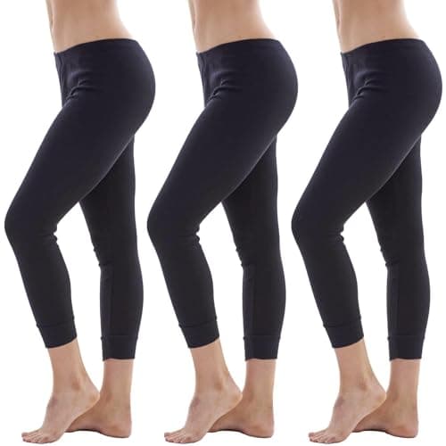 Keanu Heatforce Ladies Thermal Bottoms - Pack of 3 - Winter Warm 0.45 TOG Brushed Underwear Leggings Lady Janes Baselayer (Black, Large) — view 4