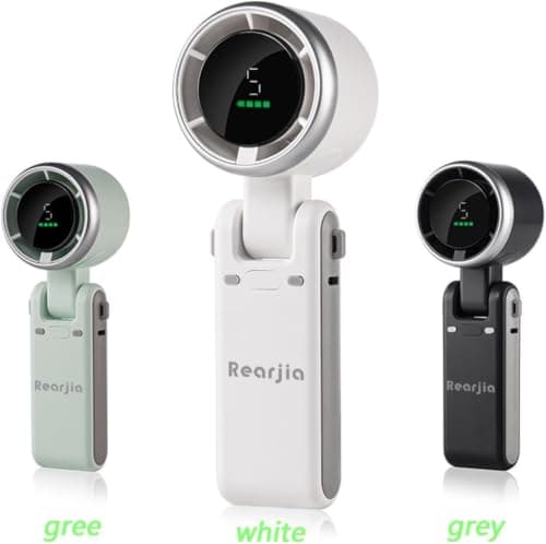 Handheld Mini Fan,Portable Desk Fan,3600mAh USB Rechargeable,Foldable Fan — view 6