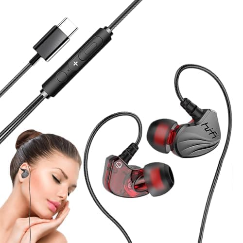 USB Type C Earbuds - Headset Set, Noise Cancelling Speaker, Multimedia