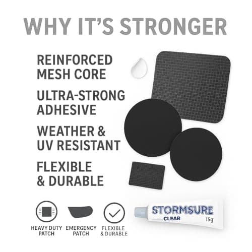 AIR BED REPAIR PATCH KIT - Heavy Duty Puncture Repair - Flexible Waterproof Glue - Vinyl PVC And Suede Top AirBed — view 6