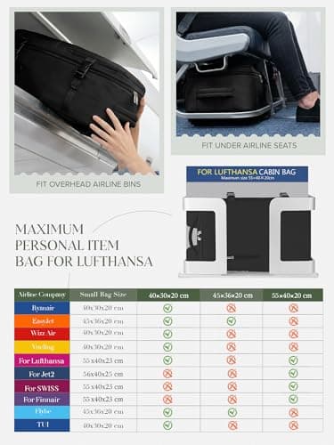 Hayayu Ryanair Cabin Bags 55 x 40 x 20 Underseat Carry-ons Bag — view 2