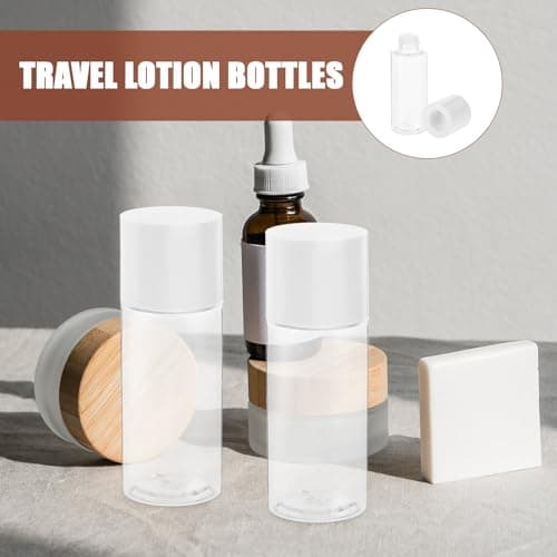 Lurrose 4pcs Travel Size Refillable Lotion Bottles 100ml Pet Dispensers — view 6