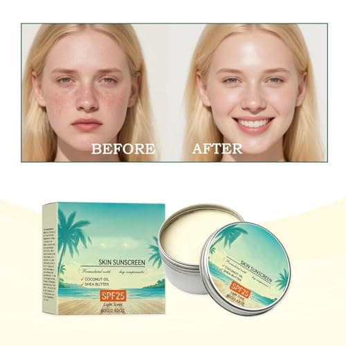 Natural Sunscreen SPF 25, Organic Moisturising Sun Cream for Face & Body, Water-Resistant Lightweight Protection, Travel Size Daily Skincare for Sensitive Skin, Suitable for Women & Men (2pc) — view 6