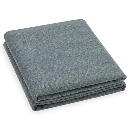 GEEZY Breathable Camping Floor Mat Awning Carpet - 250x300cm Grey Tent Groundsheet for Caravan, Motorhome & Gazebo - 140gsm UV Stabilised, Easy Clean Outdoor Rug with 4 Pegs Included