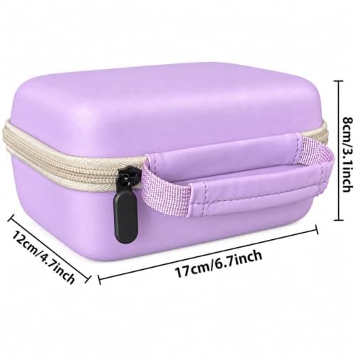Kids Camera Case Portable Storage Bag Compatible with Gofunly/Himont/Camclid/Etikez/Tiatua/Calinegam/Dylanto/Astgmi/Hangrui/Operhoo/Yorkoo/Uionvo/Gktz Kids Camera Instant Print (Purple) Case Only — view 3