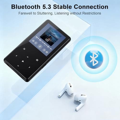 64GB MP3 Player with Bluetooth, Portable Music Player with Speaker, FM Radio, HiFi Audio, Mini Digital Audio Player with Headphones Included — view 4