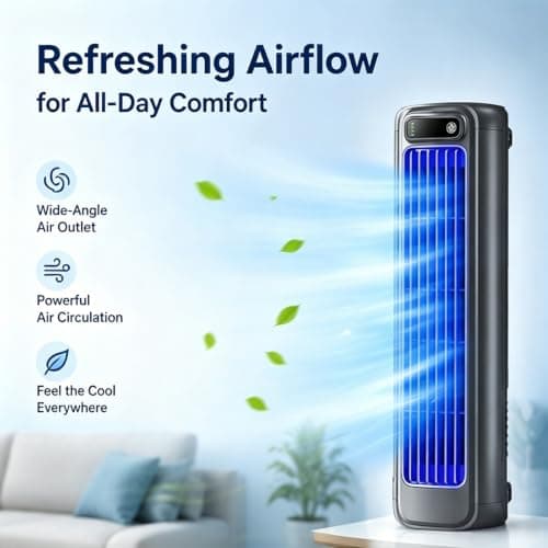 Coldeez Cooling Ace Portable Air Conditioner, 3-Speed Personal Cooling Fan with Quiet Operation, Compact Evaporative Cooler for Bedroom Office Dorm Room Travel (Beige) — view 5