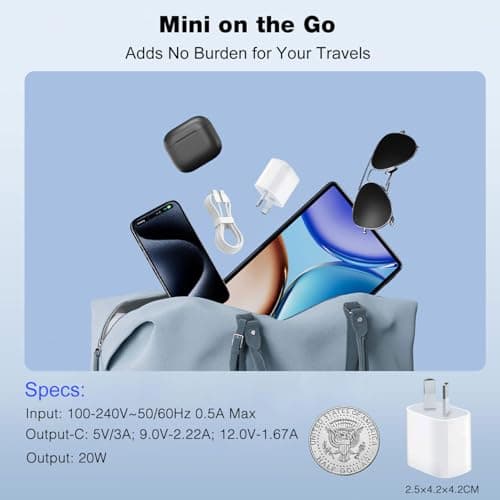 Australia Travel Adapter Charger - Australia Wall Adaptor with USB C Cable 2m | Universal Power Charging Plug for IPhone IPAD Samsung Google | Travel Essentials for New Zealand/Australia/Argentina — view 5