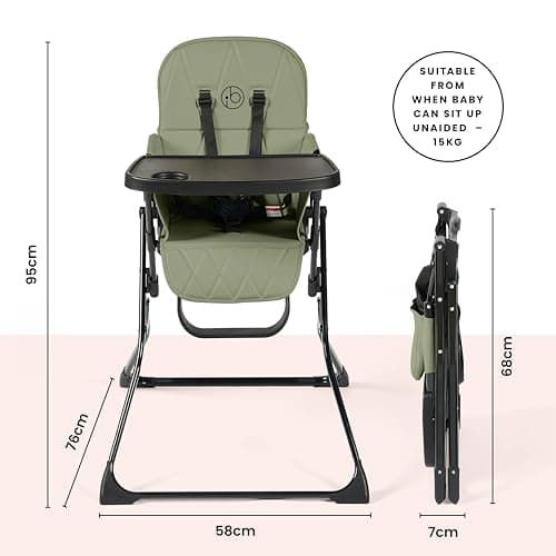 Ickle Bubba Flip Magic Fold Highchair (Sage Green) — view 3
