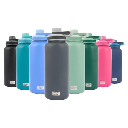 Polar Gear 1L Insulated Water Bottle - Double Wall Vacuum + Dust Cover Cap — view 2