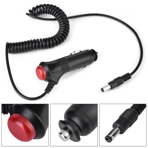 Beufee Car Cigarette Lighter, 12 Volt Power Supply Cigarette Lighter Plug, 1.9M Car 5.5 X 2.1mm DC Male Plug Spring Adapter Cable — view 3
