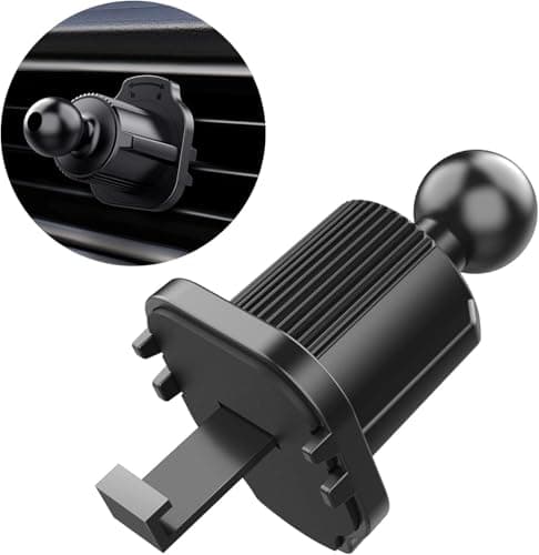 Black Universal Mobile Bracket Clip, Air Vent Clip For Most Car Phone Holder Cellphone Holder Mount Grip With Joint Ball Dia 17mm Air Vent Clip For Car Phone Mount Automobile Accessories — view 2
