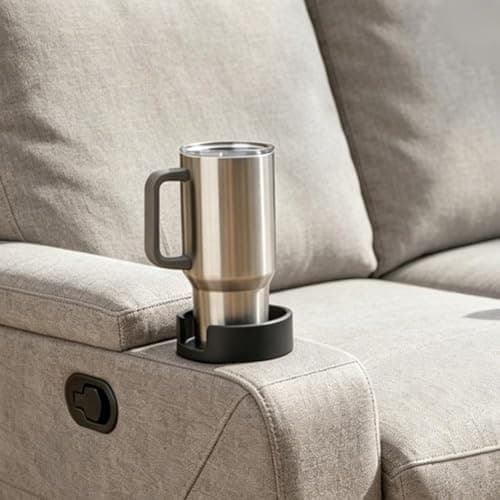 2PCS Universal Sofa Cup Holder Adapter, Expandable Sofa Part,Expandable Insert for Mugs & Wine Glasses, Spill-Free Drink Storage for Sofas Recliner Couch Armrest,Home Decor (Black,3.15" x 3.62") — view 4