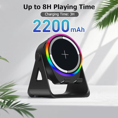 Wireless Induction Speaker, 4-in-1 Portable Bluetooth Speaker (Black) — view 6